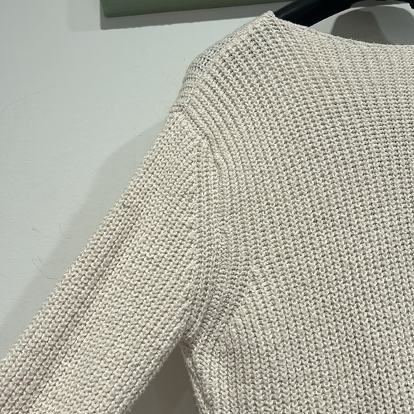 Cream long sleeve Sweater Dress with Black Bows women’s medium mini - Picture 5 of 6